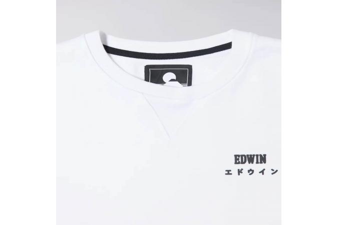 BASE CREW SWEAT WHITE GARMENT WASHED