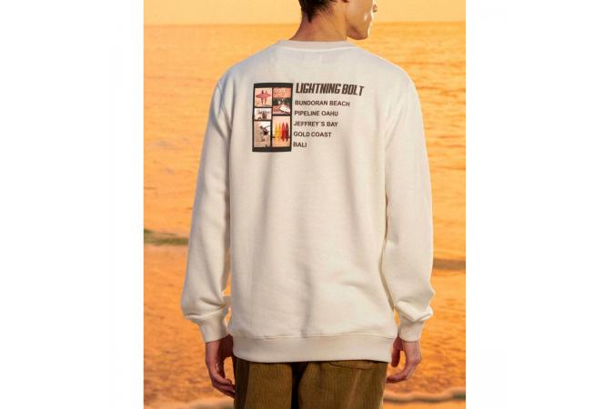 Sudadera Bolt 70´S Memories Crew Beige Claro