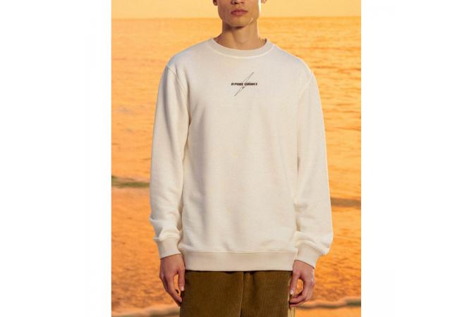 Sudadera Bolt 70´S Memories Crew Beige Claro