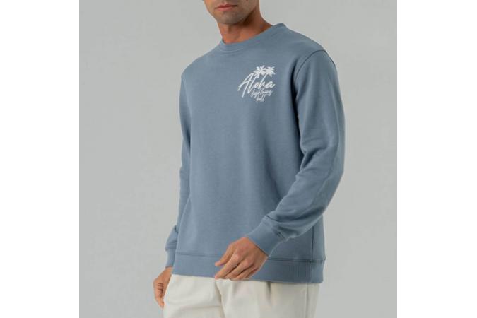 Sudadera Bolt Aloha Crew Azul Claro