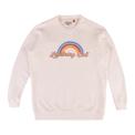 BOLT RAINBOW FLEECE CREW EGRET