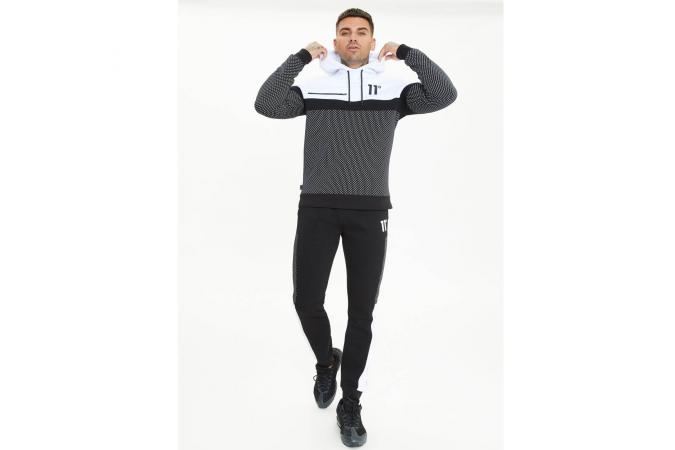 Sudadera Colour Block Pullover Hoodie Black/White