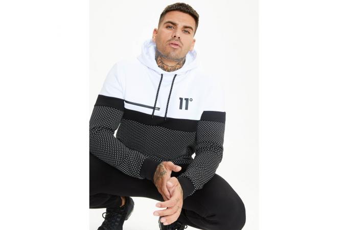 Sudadera Colour Block Pullover Hoodie Black/White