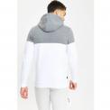 Sudadera Colour Block Pullover Hoodie White/Charcoal Marl