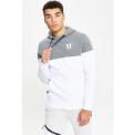 Sudadera Colour Block Pullover Hoodie White/Charcoal Marl