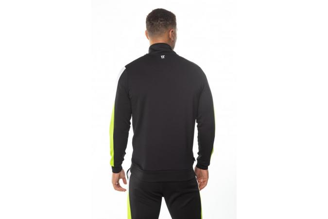 Sudadera Dot Fade Panelled Poly Track Top - Black/Lime Green/White