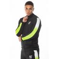 Sudadera Dot Fade Panelled Poly Track Top - Black/Lime Green/White