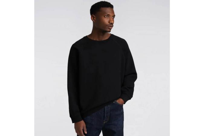 Sudadera Edwin Mood Sweat Black Garment Washed