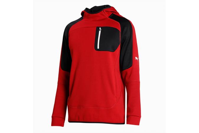 Sudadera Evostripe Warm Hoodie Red Dahlia