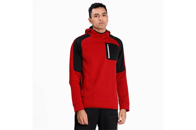 Evostripe Warm Hoodie Red Dahlia