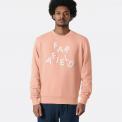 Sudadera Far Afield Wonky Logo Muted Clay Rosa Claro