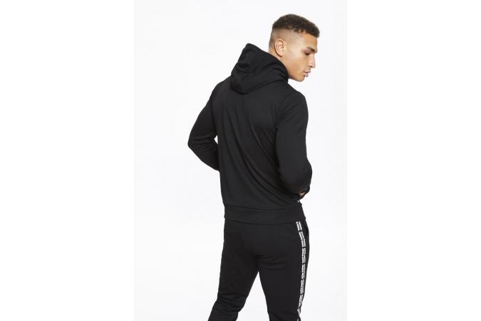 Sudadera Maize Pique Repeat Binding Full Zip Hoodie - Black