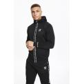 MAIZE PIQUE REPEAT BINDING FULL ZIP BLACK