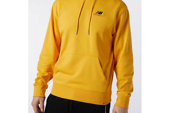 Sudadera NB ESS EMB HOOD Amarilla con capucha