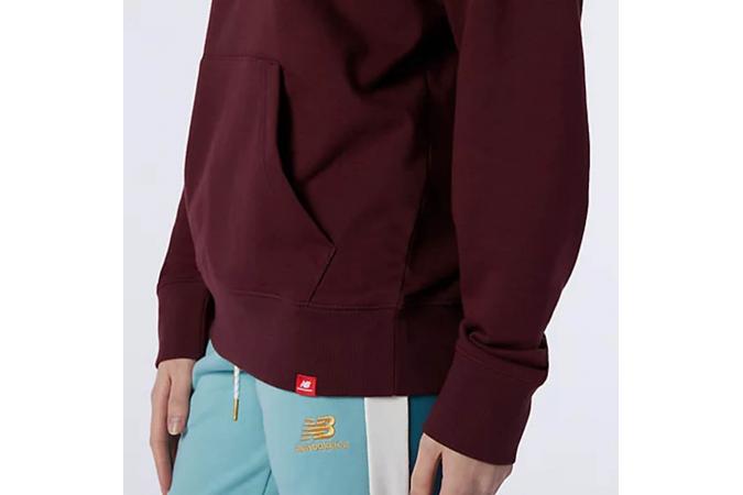 Sudadera NB Essentials Embroidered Hoodie Granate