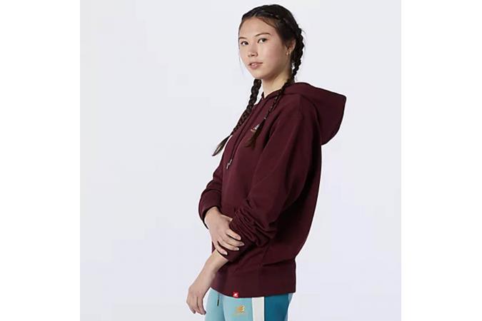 Sudadera NB Essentials Embroidered Hoodie Granate