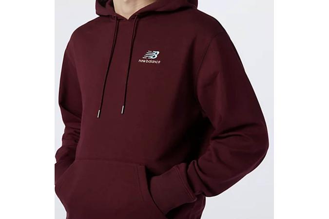 Sudadera NB Essentials Embroidered Hoodie Granate