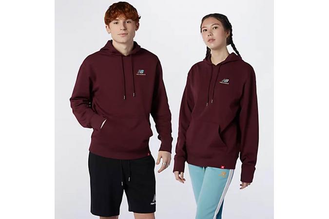 Sudadera NB Essentials Embroidered Hoodie Granate