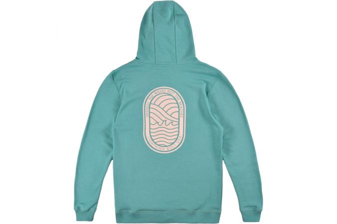 Waves Fleece Hoodie Frosty Green