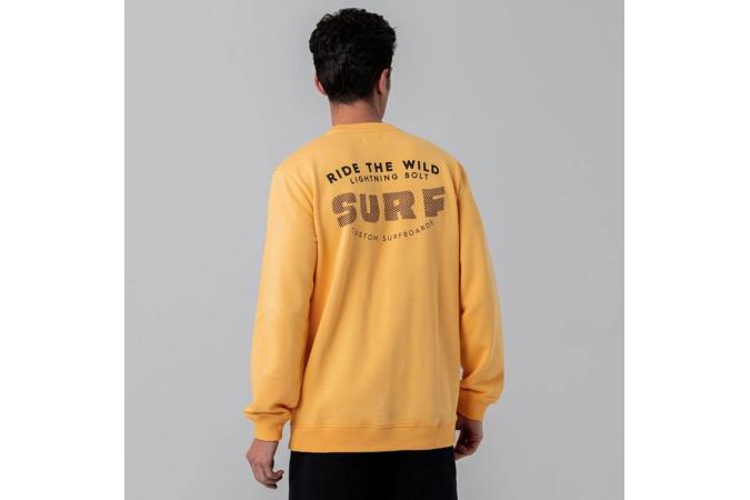 Sudadera Wild Surf Fleece Crew Naranja