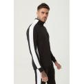 ZIP POLY PANEL TRACK TOP BLACK WHITE