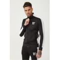 ZIP POLY PANEL TRACK TOP BLACK WHITE