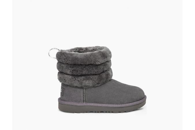 Bota T Fluff Mini Quilted Charcoal