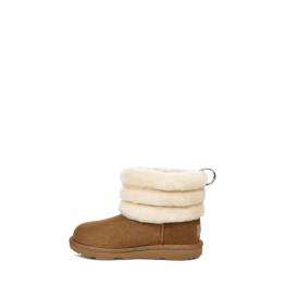 Bota T Fluff Mini Quilted Chesnut