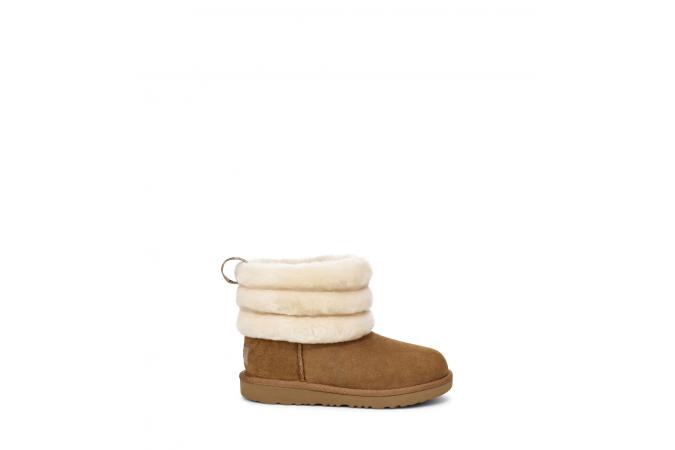 Bota T Fluff Mini Quilted Chesnut