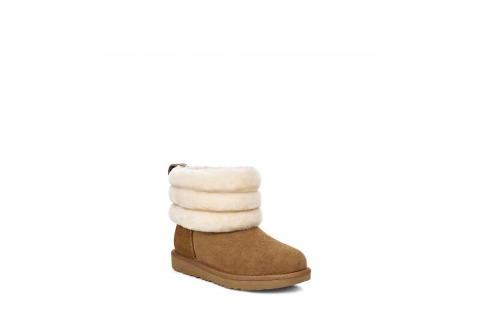 Bota T Fluff Mini Quilted Chesnut