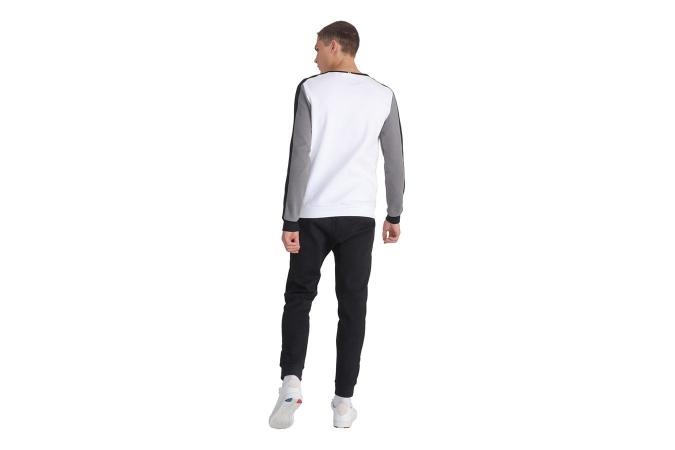 Sudadera Le Coq Sportif Tech Crew Nº2 Blanco Negro Gris