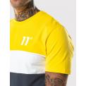 TRIPLE PANEL T-SHIRT ANTHRACITE, MUSTARD , WHITE