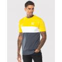 TRIPLE PANEL T-SHIRT ANTHRACITE, MUSTARD , WHITE