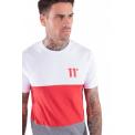 Camiseta Vortex Triple Panel  Blanco/Rojo/Gris