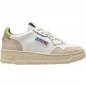 Zapatilla Autry AULW LS41 Leat/Suede/Wht/Nyle Blanca-Verde