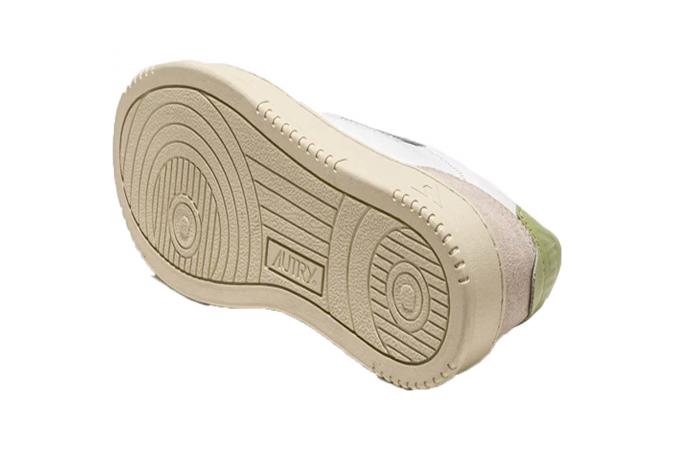 Zapatilla Autry AULW LS41 Leat/Suede/Wht/Nyle Blanca-Verde