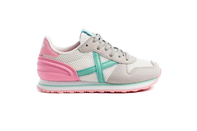 Zapatilla Mini Massana 430 blanca/verde/rosa