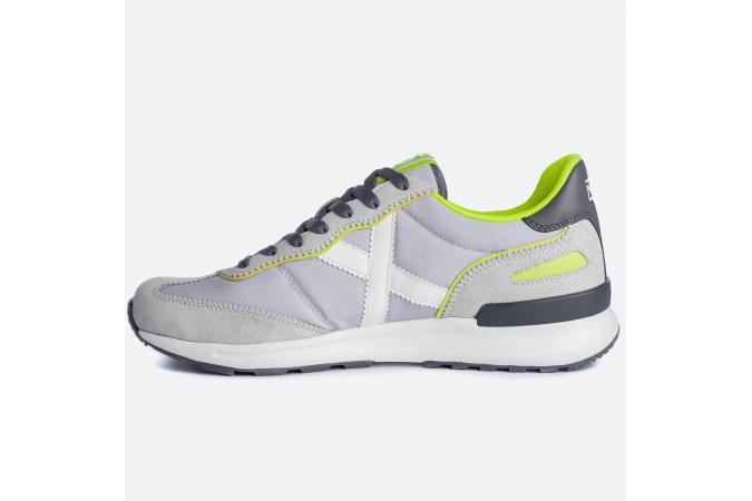 Zapatilla Munich Dynamo 39 Gris / Verde Fluor