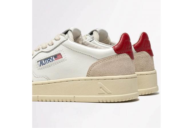 Zapatillas Autry AULW LS43 Leat/Suede/Wht/Red