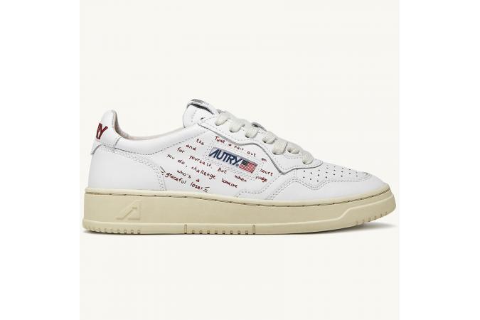 Zapatillas Autry AULW WL02 Written/Leat/Wht/Rojas