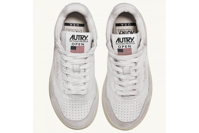 Zapatillas Autry Open Mid Leat/Leat White