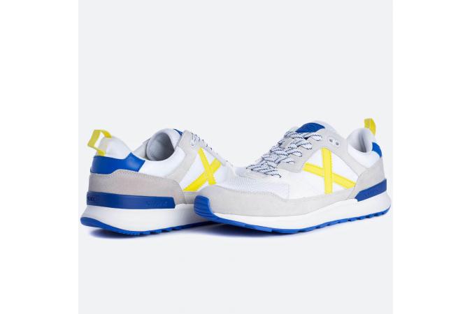 Zapatillas Munich Alpha 61 Blanca / Azul / Amarillo