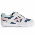 Zapatillas Munich Mini Goal 1563 Gris/Azul/Rosa