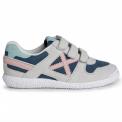 Zapatillas Munich Mini Goal Vco 1563 Gris/Azul/Rosa