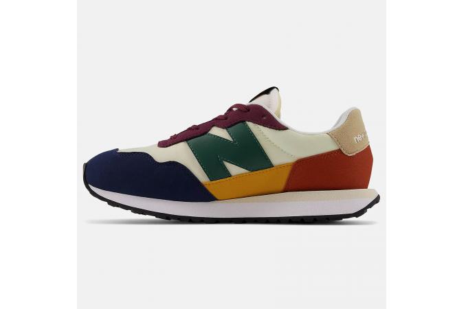 Zapatillas New Balance GS237VE Azul Marino/Beige/Granate/Verde