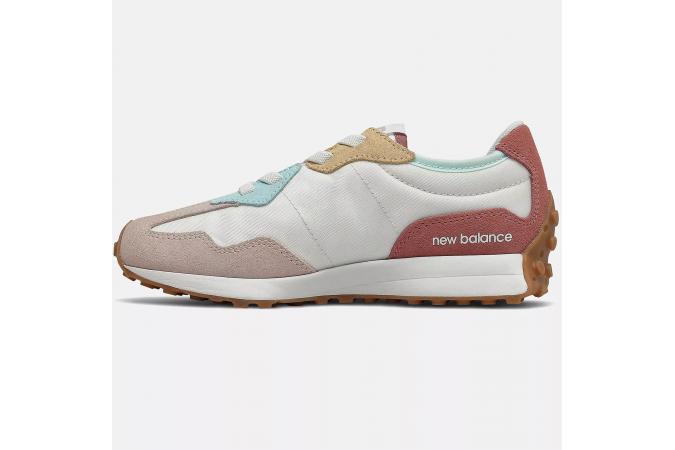 Zapatillas New Balance GS327HG1 Blanco-Rosa-Coral