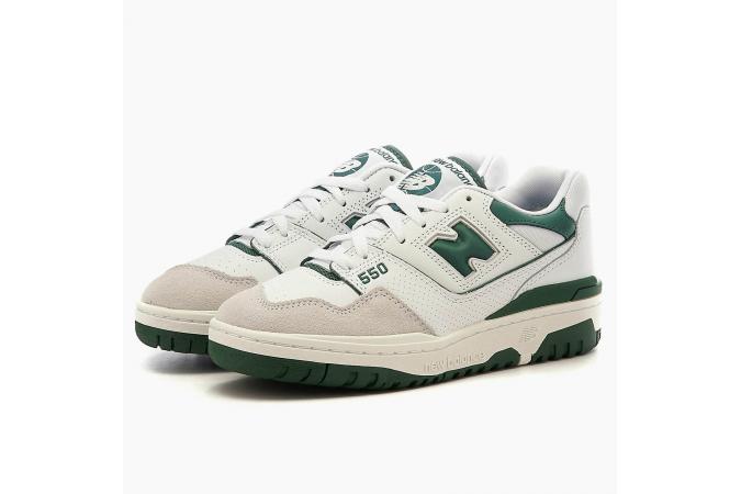 Zapatilla New Balance BB550WT1 Blanco y Verde