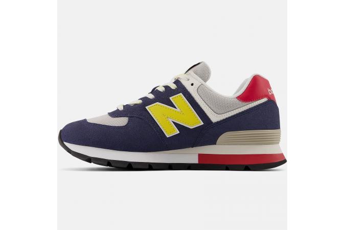 Zapatillas New Balance ML574DVR Azul marino/Gris/Amarillas/Roja