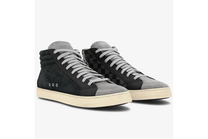 Zapatillas P448 F22Skate-M Blk/Chess Negras y Gris