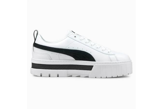 Zapatilla Puma Mayze Lth Wn´s White/Black Blanca-Negra